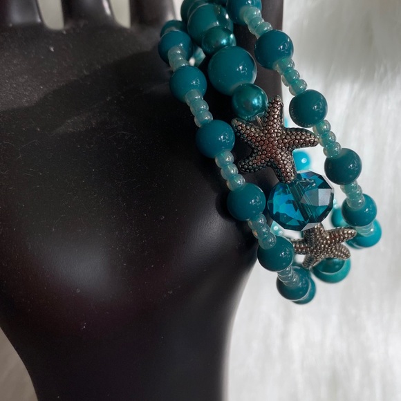 ✔️✔️Turquoise Starfish Wrap Bracelet - Picture 4 of 8